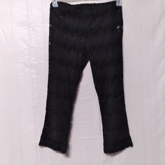A'reve Black Lace Pants Legging Tights - Picture 1 of 6